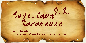 Vojislava Kačarević vizit kartica